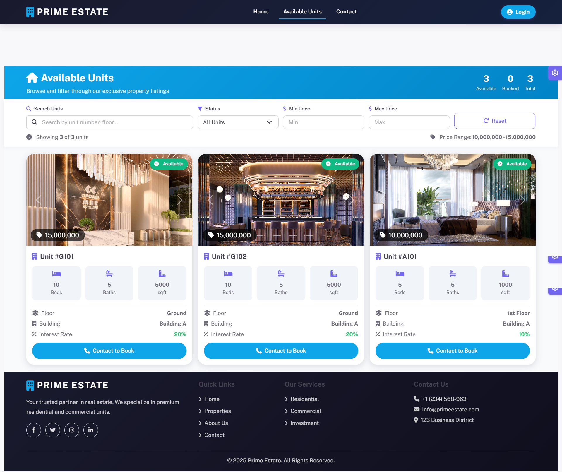 Real Estate Management System (Front-End)